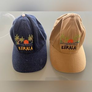 A new baseball cap hat denim or beige Kerala embroidery Unisex adjustable pick 1